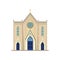 Ancient church or temple, vector icon or clipart.