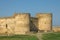 Ancient citadel fortress. Military tower fortifications.