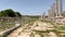 Ancient city of Perge in Antalya, Turkey. Historical ruins in the ancient city of Pamphylia