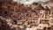 Ancient city of Petra, religious tourist buildings, UNESCO Architectural Fund. AI generated.