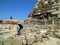 The ancient city wall in the town of Nessebar, Bulgaria