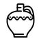 ancient clay crockery line icon vector illustration