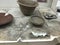 Ancient clay jugs in the Museum of history