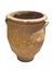 Ancient clay Minoan decorated amphora isolated