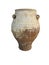Ancient clay Minoan decorated amphora isolated