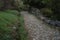 Ancient cobblestone road in a medieval village in Portugal