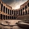 An ancient coliseum with weathered stones and a sense of grandeur, hinting at gladiatorial battles of the past4