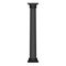 Ancient column black glyph icon, old silhouette of Greek or Roman building decoration