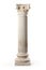 Ancient column or pillar. Ionic, Doric and Corinthian style architecture design. On white background. Generative Ai
