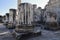 Ancient columns amongst the ruins of the temple of Apollo at ancient Didyma, Turkey.