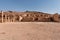 Ancient columns on the Colonnaded street in Petra, Jordan