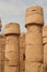 The ancient columns at Karnak