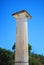 Ancient columns in a sunny summer in Greece