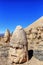 Ancient Commagene statue ruins on top of Mount Nemrut, Adiyaman, Turkey. Unesco World Heritage Site at Mount Nemrut where King Ant