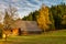 An ancient cottage at forest near Vychylovka village