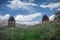 Ancient crypts in the Caucasus mountains