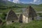 Ancient crypts of the city of the dead. Dargavs, North Ossetia-Alania