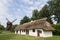 Ancient danish farmhouse and windmill