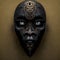An Ancient Dark Wood African Mask with Intricately Carved Details