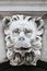 Ancient decoration element of scary lion head at roof of Basilica San Marco and Doge Palace  in Venice, Italy