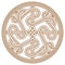 Ancient decorative dragon in celtic style, scandinavian knot-work illustration
