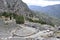 Ancient Delphi Greek theater. Builded in 4th century BC. Picture took in September 2021