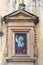 Ancient depiction of Saint Nicholas on a historic building, Mdina, Malta