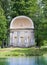 The ancient destroyed arbor in park- The Eagle pavilion. Russia. Saint-Petersburg. Gatchina.