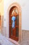 Ancient door in an Italian town close-up