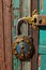 Ancient door padlock lock security rusted