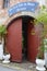 Ancient doorway in picturesque wall in Montreuil Sur Mer, Pas de Calias, France