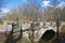 Ancient Dragons bridge in the Tsarskoe Selo on a sunny May day. Saint-Petersburg, Russia