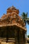 Ancient dravidian styled tower [gopuram] with sculptures in the Brihadisvara Temple in Gangaikonda Cholapuram, india