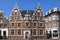 Ancient Dutch City Hall and people in Hoorn