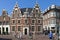 Ancient Dutch City Hall and people in Hoorn