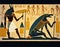 Ancient Egypt. Concept of a next world. Anubis and pharaoh sarcophagus. Egyptian gods, mythology created by generative AI