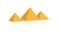 Ancient Egypt Giza plateau pharaohs pyramids, flat vector illustration isolated.