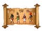 Ancient Egypt papyrus scroll cartoon vector