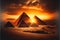 Ancient Egypt Pyramids sunset Pyramid