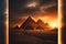 Ancient Egypt Pyramids sunset Pyramid