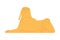 Ancient Egypt Sphinx Sand Statue Side View Vector Illustration