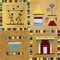 Ancient Egypt style abstract painting