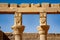 Ancient egyptian columns at Philae Temple in Aswan