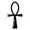 Ancient egyptian cross ankh icon , simple style