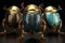 Ancient Egyptian depictions of sacred scarabs octa