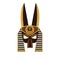 Ancient Egyptian God Anubis Mask in Flat