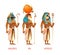 Ancient Egyptian gods Ra, Horus, Anubis from Egyptian mythology religion