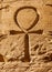 Ancient egyptian hieroglyphic symbol Ankh