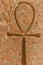 Ancient egyptian hieroglyphic symbol Ankh