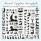 Ancient Egyptian hieroglyphs and symbols